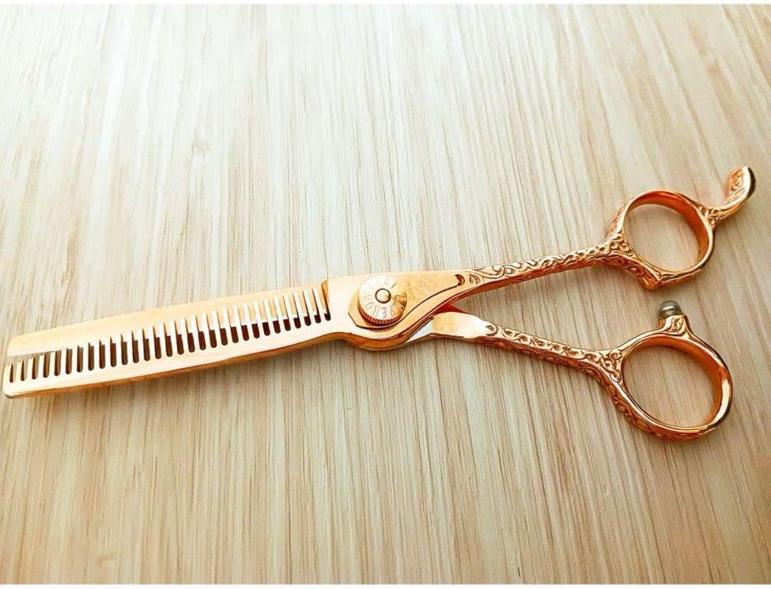 ナルトNBAA同様斜度付プロ用カットシザー理美容師ハサミ＆トリマートリミング可 切れ味抜群✨ナルトシザー同様斜度付はさみ理美容師プロ用✨